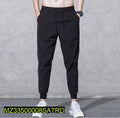 Men Slim Fit Cotton Jersey Trouser Black Summer Wear