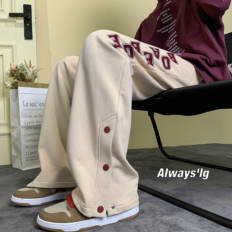 Men Plus Sizasual Pane Wide Leg Cts Winter