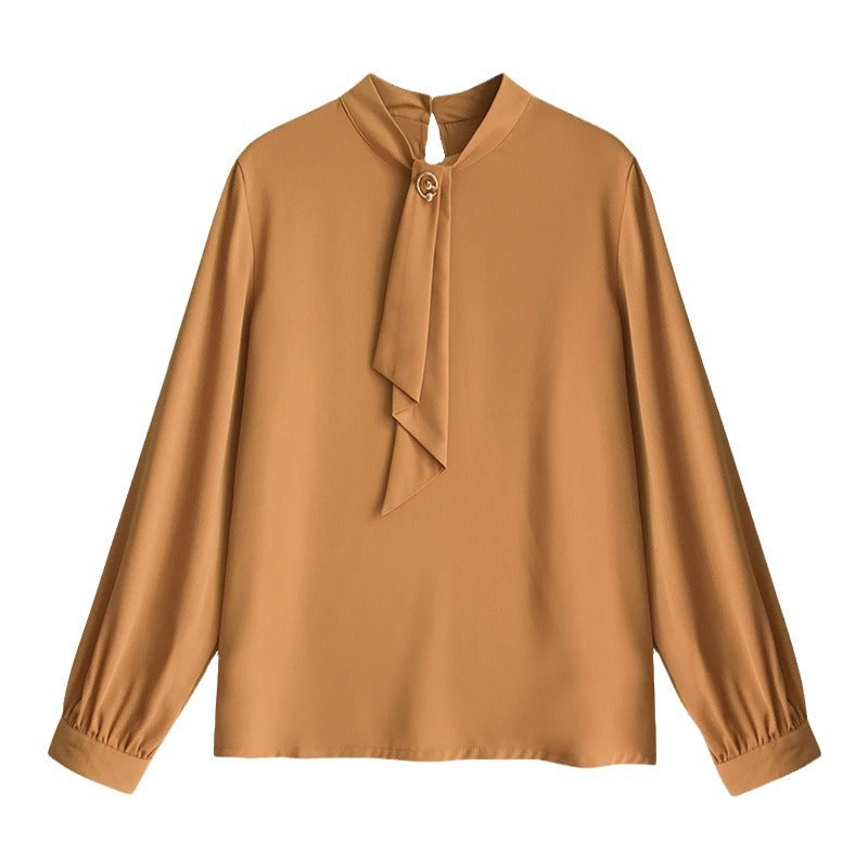 Women Chiffon Lantern Sleeve Shirt Korean Style Spring New