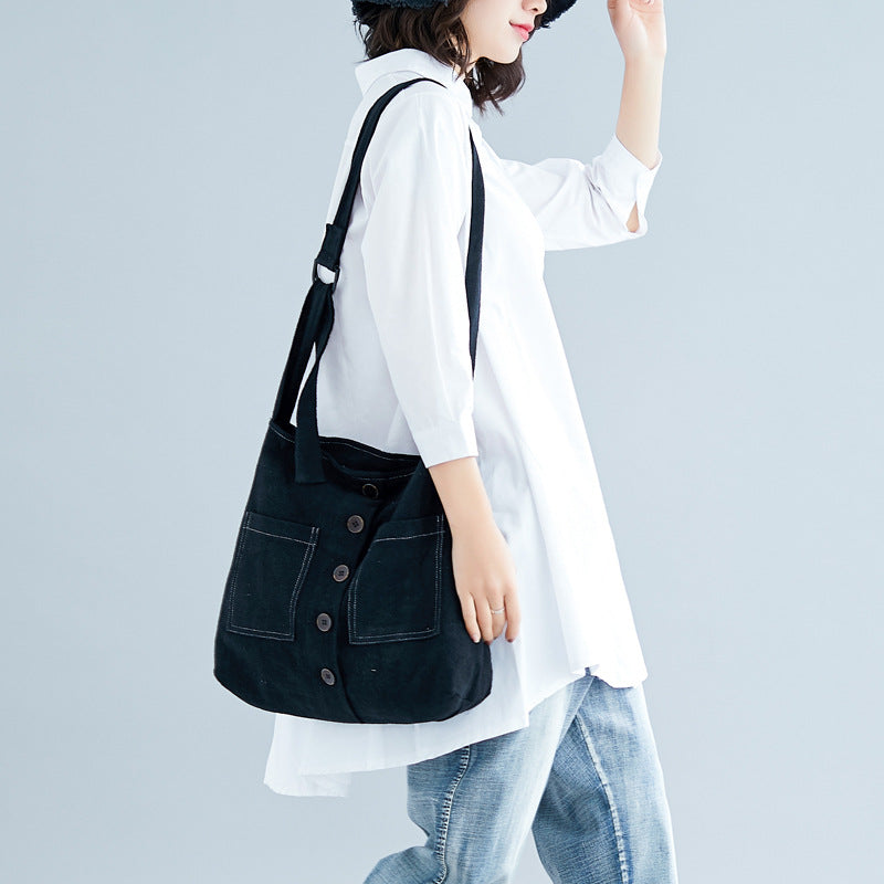 Loose Fitting Shirt Dress for Women Black White Pakistan